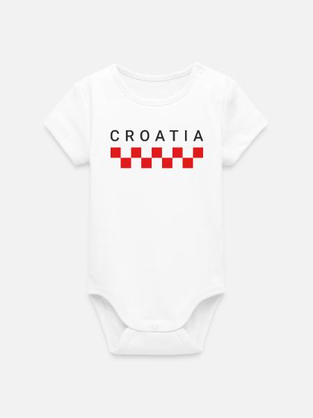 Kroatische Rote Plätze - Organic Kurzarm-Babybody von Stanley/Stella - Weiß