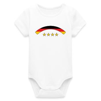 Drapeau Allemand - Allemagne - Body bébé manches courtes bio Stanley/Stella - blanc - Devant