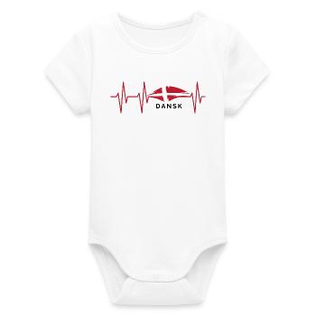 impulsion dansk heartbeat danemark illustration icône - Body bébé manches courtes bio Stanley/Stella - blanc - Devant
