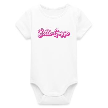 Schönes Kinderskript Pink - Organic Kurzarm-Babybody von Stanley/Stella - Weiß - Vorne
