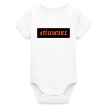 bachelor - Organic Short Sleeve Baby Bodysuit by Stanley/Stella - white - Front