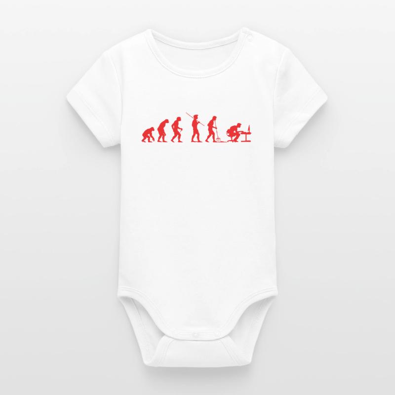 Evolution Gamer | Computer Freak Nerd PC Organic Kurzarm-Babybody von Stanley/Stella