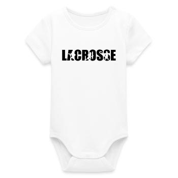 Lacrosse - Organic Short Sleeve Baby Bodysuit by Stanley/Stella - white - Front