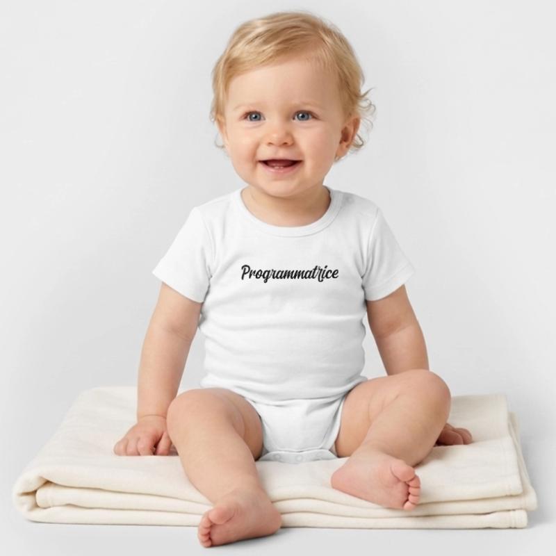 Programmatrice Informatique Code Développeuse Web Body bébé manches courtes bio Stanley/Stella