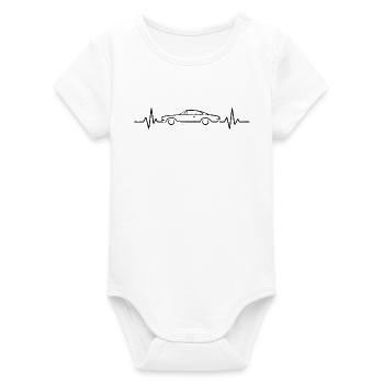 Authentique Style Vintage Écriture - Body bébé manches courtes bio Stanley/Stella - blanc - Devant