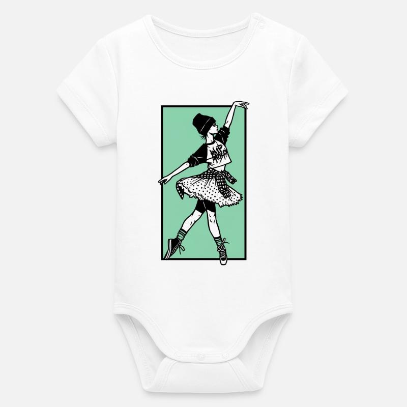 Danseuse #2 - Body bébé manches courtes bio Stanley/Stella - blanc