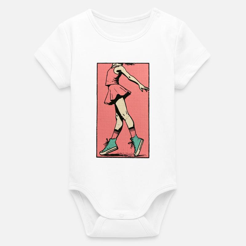 Danseuse #11 - Body bébé manches courtes bio Stanley/Stella - blanc