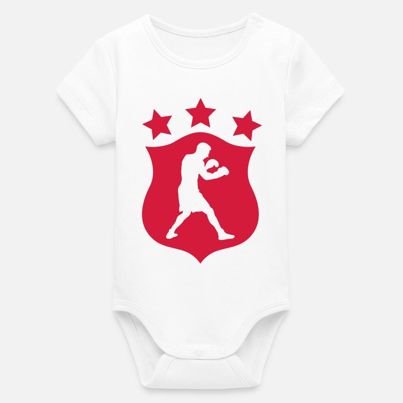 Boxing / Boxen / Boxe - Body bébé manches courtes bio Stanley/Stella - blanc