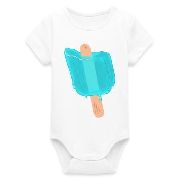Blue popsicles - Organic Short Sleeve Baby Bodysuit by Stanley/Stella - white - Front
