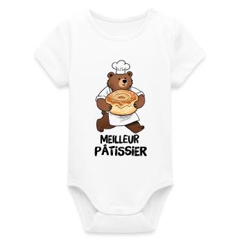 Best Pastry Chef - Organic Short Sleeve Baby Bodysuit by Stanley/Stella - white - Front