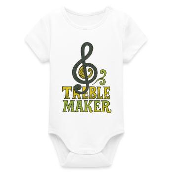 T-shirt Treble Maker Logo - Body bébé manches courtes bio Stanley/Stella - blanc - Devant