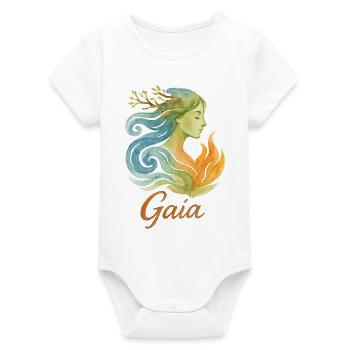 Gaia - Mother Nature - Tree of Life - Organic Short Sleeve Baby Bodysuit by Stanley/Stella - white - Front