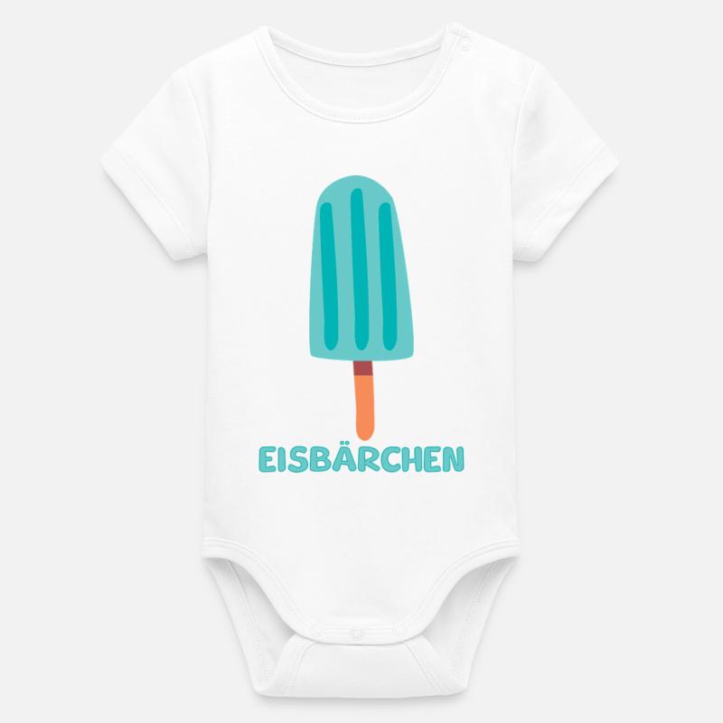 Eisbärchen Eis - Organic Kurzarm-Babybody von Stanley/Stella - Weiß