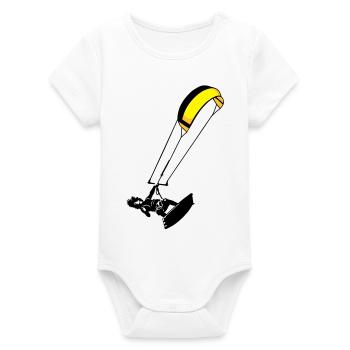 Kitesuf flex - Organic Kurzarm-Babybody von Stanley/Stella - Weiß - Vorne