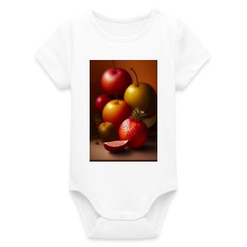 Fruit - Organic Short Sleeve Baby Bodysuit by Stanley/Stella - white - Front
