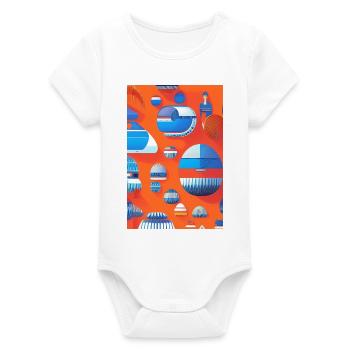 Abstrakte Kunst - Organic Kurzarm-Babybody von Stanley/Stella - Weiß - Vorne
