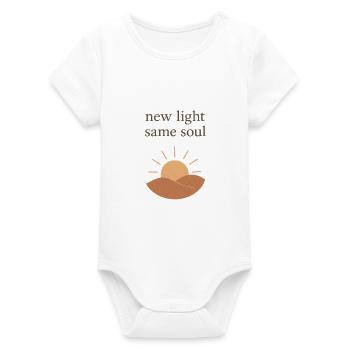 New light same soul - Organic Kurzarm-Babybody von Stanley/Stella - Weiß - Vorne