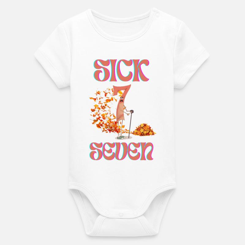 67 Sick Seven - Body bébé manches courtes bio Stanley/Stella - blanc