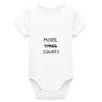 PLUS DE LIKES SQUATS - Body bébé manches courtes bio Stanley/Stella - blanc - Devant