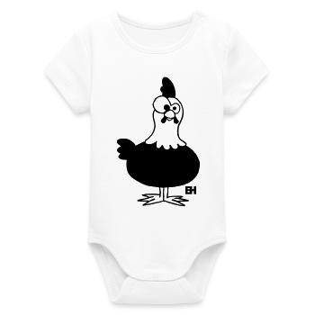 Poulet - Body bébé manches courtes bio Stanley/Stella - blanc - Devant
