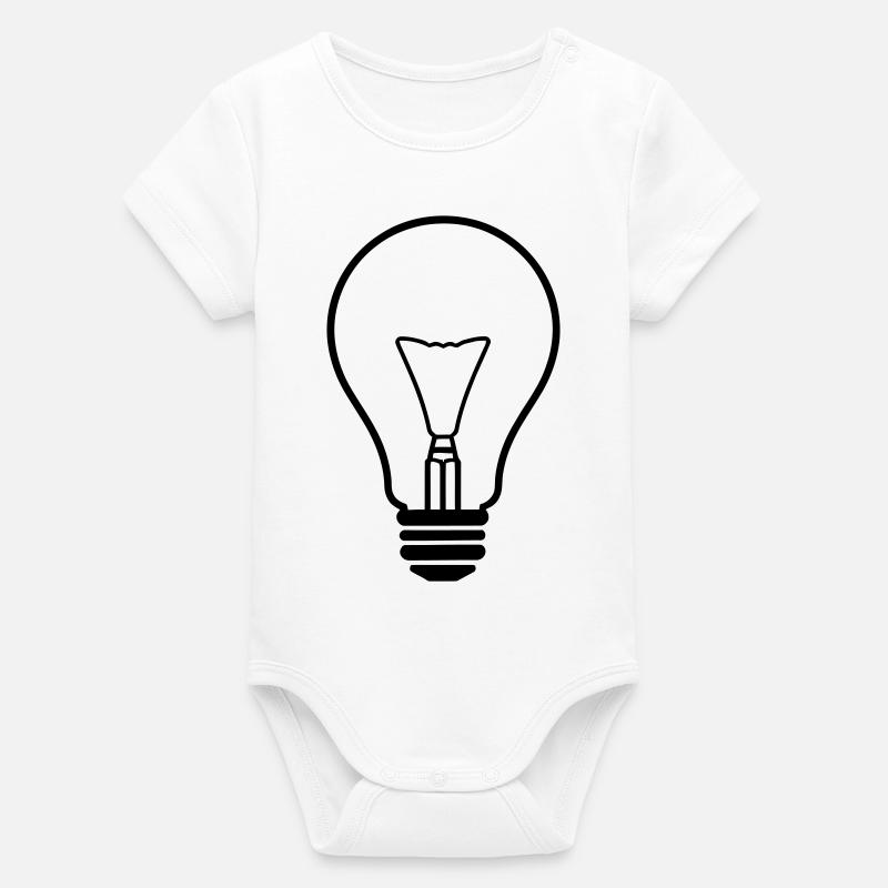 Conception d’ampoule créative lumineuse - Body bébé manches courtes bio Stanley/Stella - blanc
