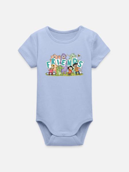 friends - Organic Kurzarm-Babybody von Stanley/Stella - Sky