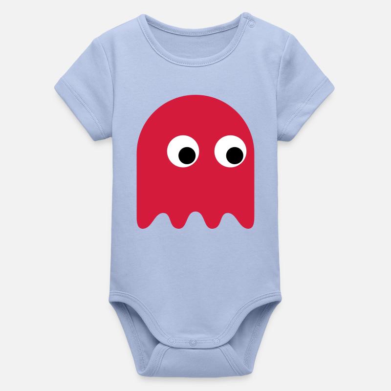 Game Classics Ghost - Organic Kurzarm-Babybody von Stanley/Stella - Sky