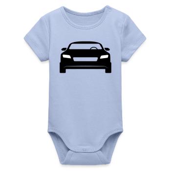 Sports car - Organic Short Sleeve Baby Bodysuit by Stanley/Stella - sky - Front