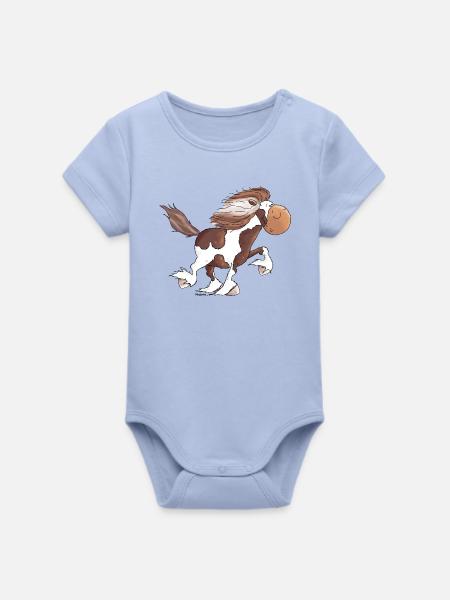 Lustiger Isländer - Islandpferd - Isi - Organic Kurzarm-Babybody von Stanley/Stella - Sky