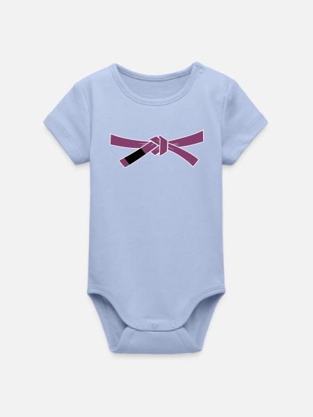 Purplebelt - Lilagurt - Organic Kurzarm-Babybody von Stanley/Stella - Sky