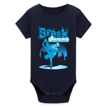 City breakdance - Organic Short Sleeve Baby Bodysuit by Stanley/Stella - navy - Front