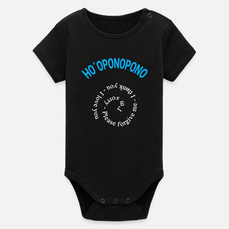 Ho oponopono - Body bébé manches courtes bio Stanley/Stella - noir