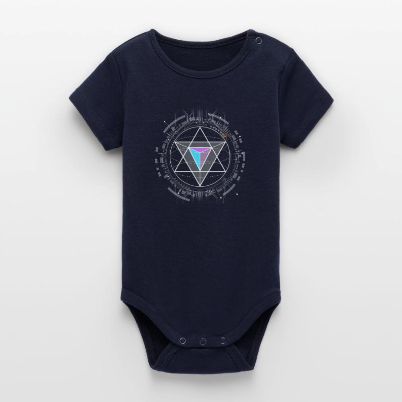 nerd cpu pyramide illuminati jeu wow hacker code Body bébé manches courtes bio Stanley/Stella