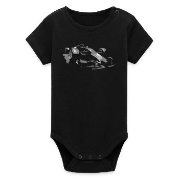 Illustration de voiture de course de formule icône de Grand Prix - Body bébé manches courtes bio Stanley/Stella - noir - Devant