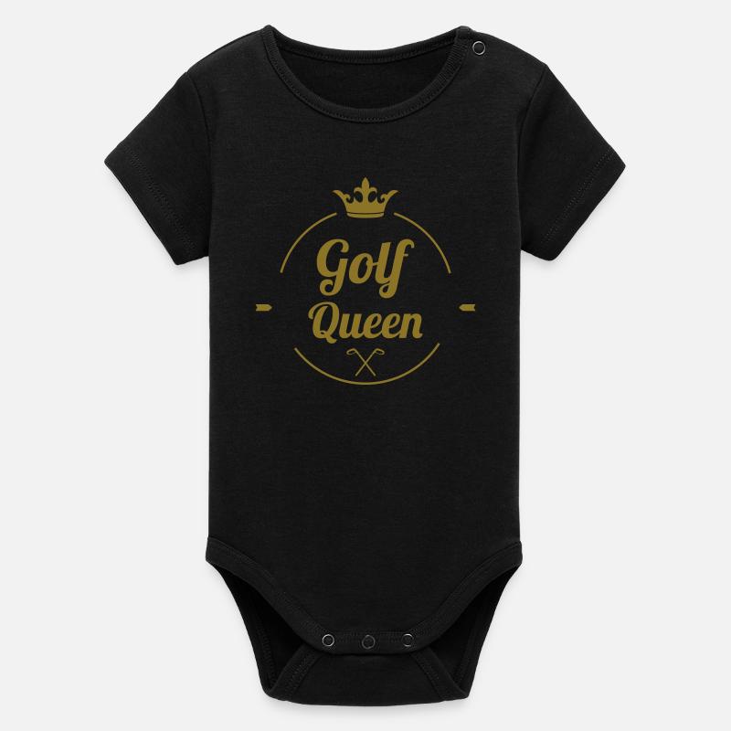 Golf Queen - Body bébé manches courtes bio Stanley/Stella - noir