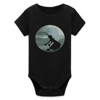 Hawaii Girl - Design - Organic Short Sleeve Baby Bodysuit by Stanley/Stella - black - Front