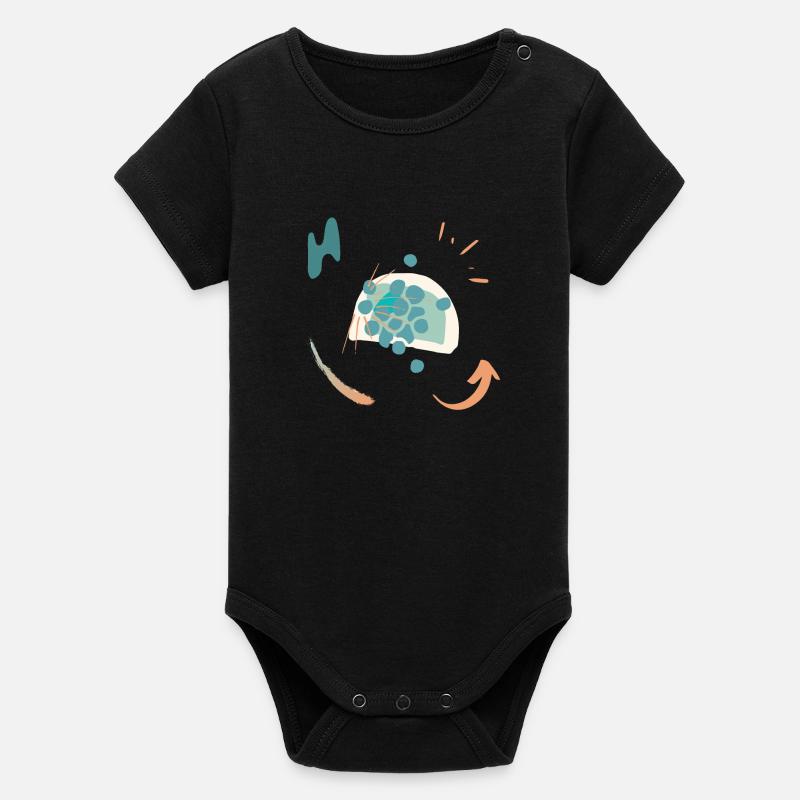 Design décontracté avec dégradé de couleur - Body bébé manches courtes bio Stanley/Stella - noir