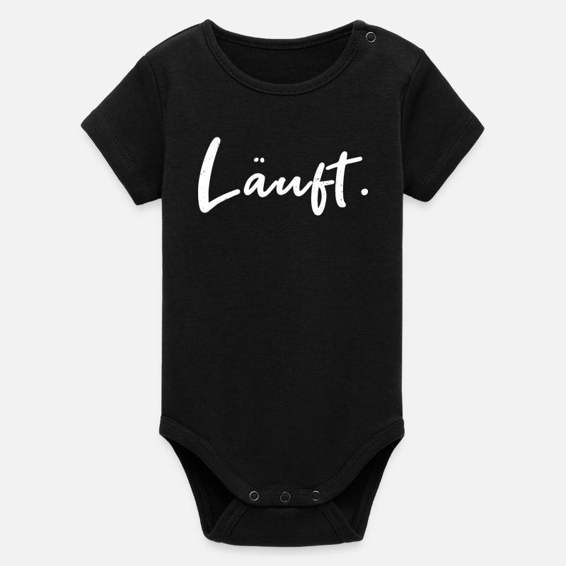 Score. – Déclaration de lettrage à la main - Body bébé manches courtes bio Stanley/Stella - noir