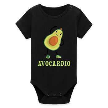 avocardio funny - Body bébé manches courtes bio Stanley/Stella - noir - Devant