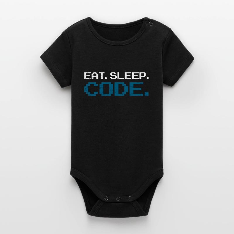 Programming code computer science Organic Short Sleeve Baby Bodysuit by Stanley/Stella
