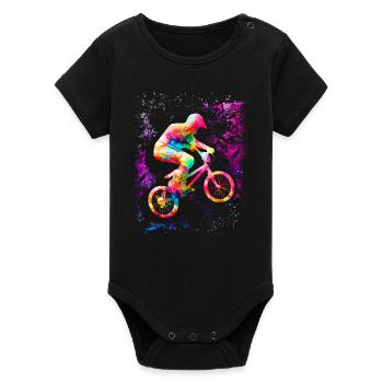 BMX pour les enfants | | de vélo BMX Vêtements Enfants - Body bébé manches courtes bio Stanley/Stella - noir - Devant
