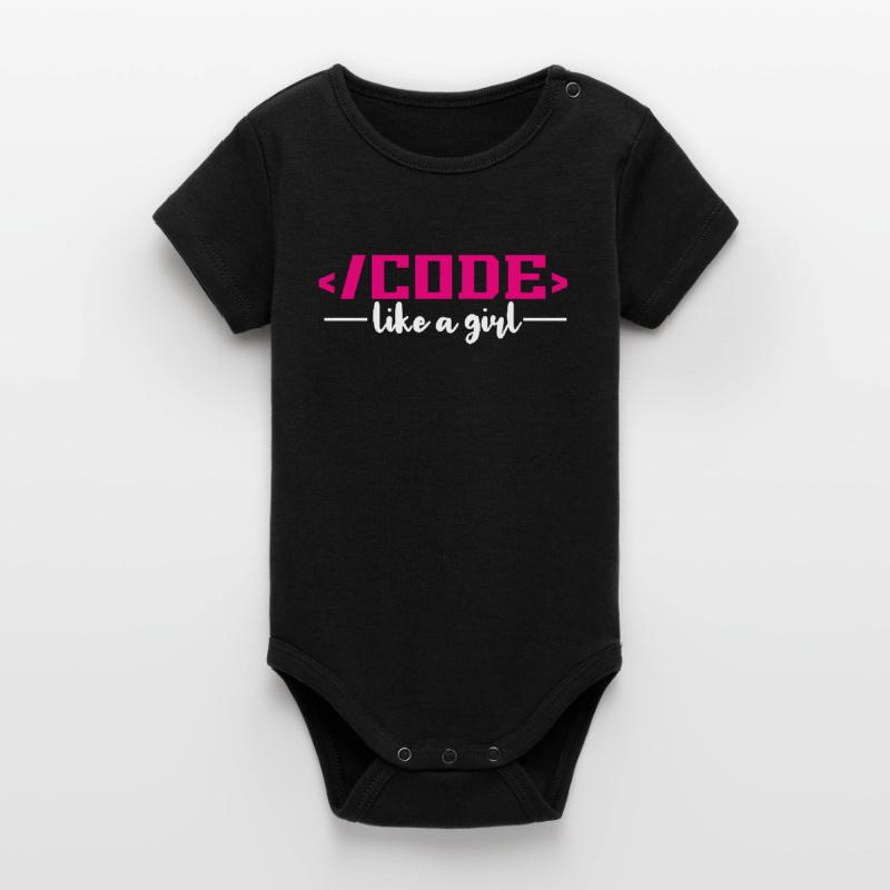 Codage Programmation informatique Body bébé manches courtes bio Stanley/Stella