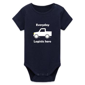 Logistique et transport - Body bébé manches courtes bio Stanley/Stella - marine - Devant