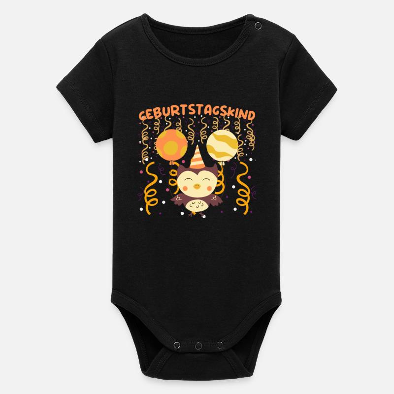 Geburtstagskind - Organic Kurzarm-Babybody von Stanley/Stella - Schwarz