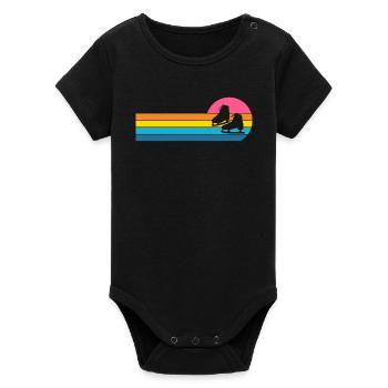 Skate - Organic Short Sleeve Baby Bodysuit by Stanley/Stella - black - Front