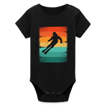 Ski - Body bébé manches courtes bio Stanley/Stella - noir - Devant
