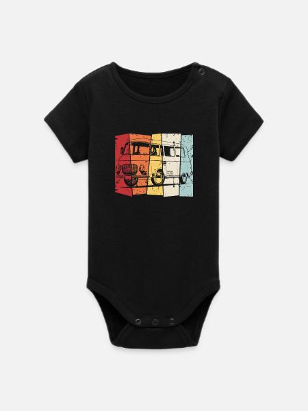 Barkas - Organic Kurzarm-Babybody von Stanley/Stella - Schwarz