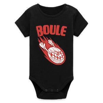 Boules volantes pour les joueurs de boules Bouler - Body bébé manches courtes bio Stanley/Stella - noir - Devant