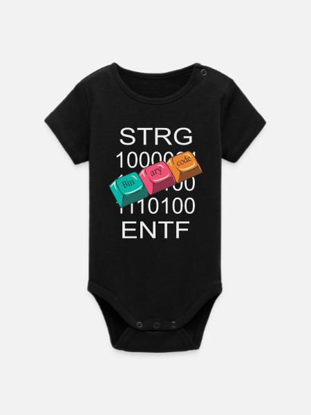 Computer Nerd - Organic Kurzarm-Babybody von Stanley/Stella - Schwarz