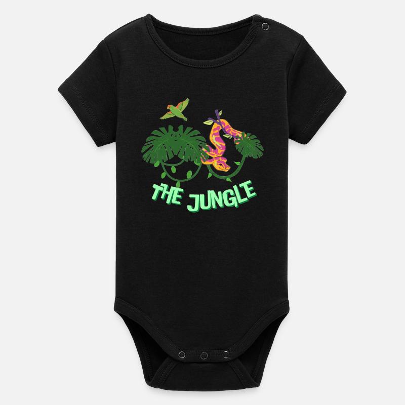 The Jungle - Body bébé manches courtes bio Stanley/Stella - noir